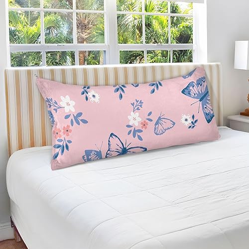 Miniatura 4 de Fundas de almohada esponjosas con diseño gráfico de mariposas, fundas de almohada tamaño Queen, funda de almohada de poliéster cálida y mullida, 4