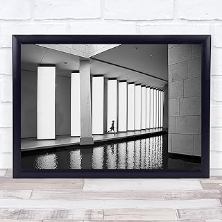 La Foundation Louis Vuitton Paris Architecture Girl Run Running Wall Art Print