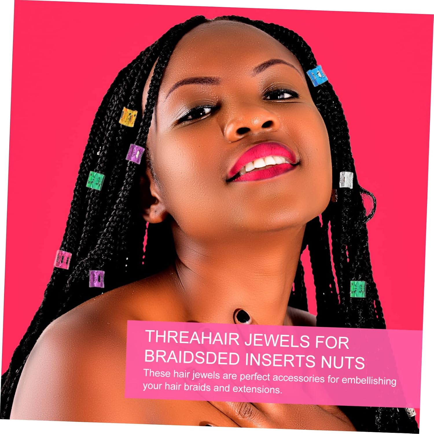 106pcs Crochet Hook Hair Jewelry Set for Braiding and Locs image 5