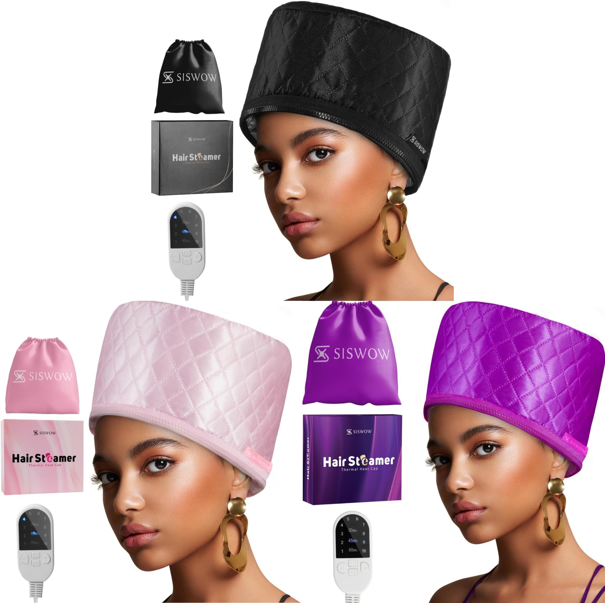 Amazon.com: Hair Steamer for Natural Hair Home Use w/10-level Heats Up ...