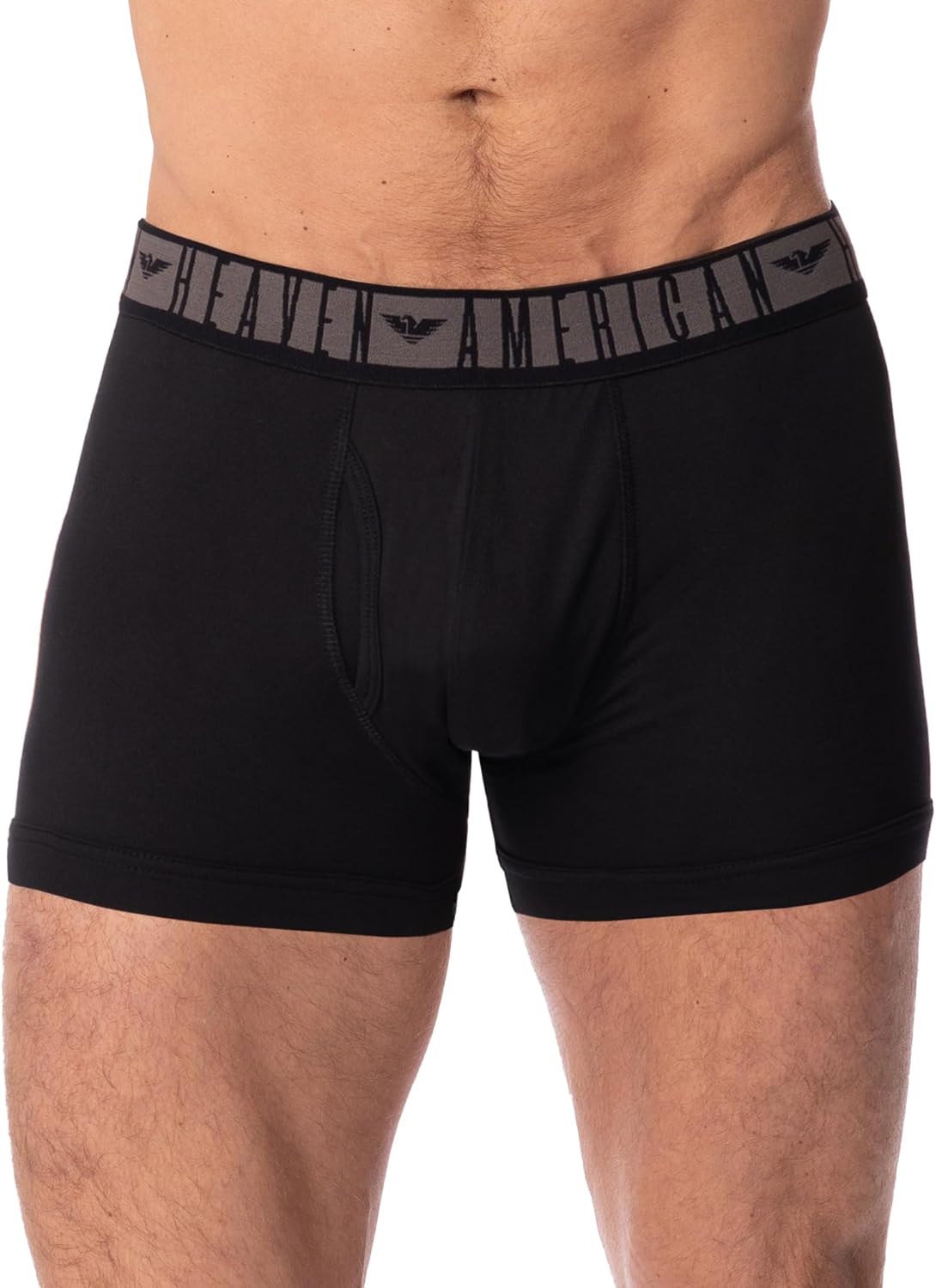 AMERICAN HEAVEN Men's Underwear Trunks 6-Pack, Stretchy Ultra Soft Fitted Boxer Brief with Fly - Image 2