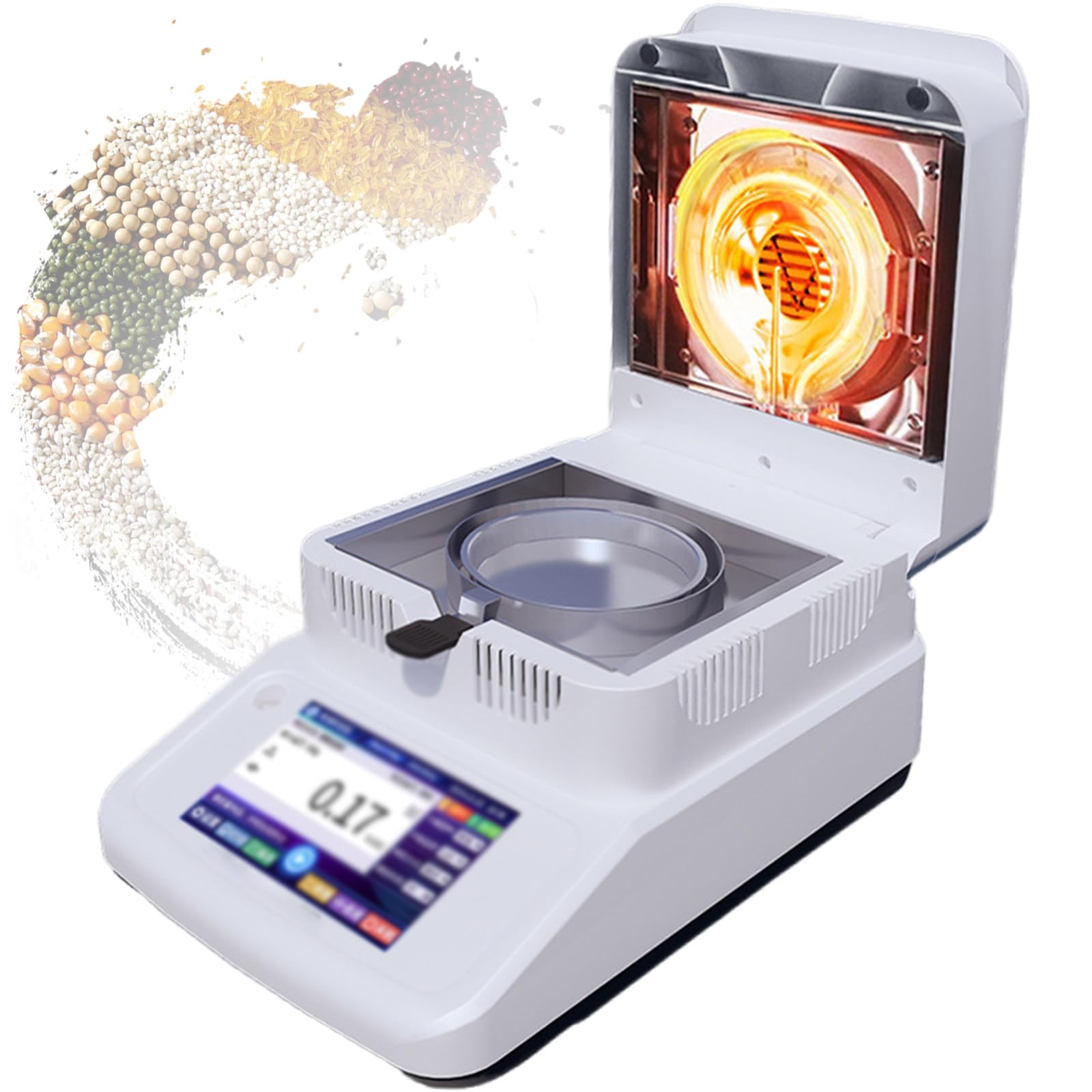 Analizador de Humedad HalóGeno, Analizador de Humedad HalóGeno de Laboratorio, PrecisióN de 0,001 A 0,005 G, 2 Modos de Secado, para Laboratorios, Plantas Procesadoras 2mg