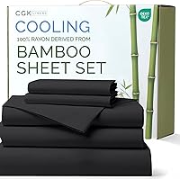 Vista 34 de Sábanas de bambú 100% rayón derivado de bambú, tamaño individual, sábanas refrescantes para individuales. Ropa de cama ultra suave, transpirable
