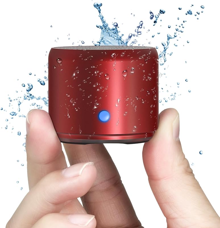 EWA Estuche de viaje empaquetado, parlante Bluetooth portátil A106 Pro con radiador de graves personalizado, diseño breve, resistencia al agua IP67, mini parlante perfecto para ducha, habitación, bicicleta, automóvil (rojo)