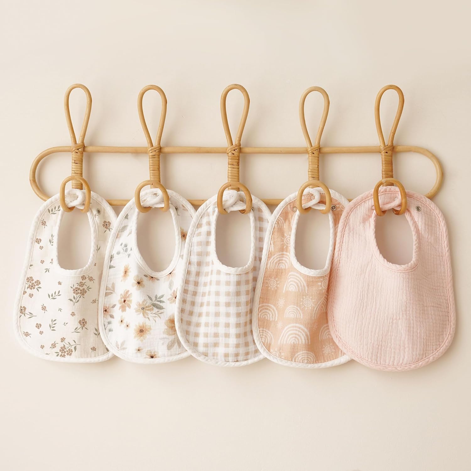 Konssy Muslin Baby Bibs 8 Pack Baby Bandana Drool Bibs Cotton for Unisex Boys and Girls, Soft Absorbent Set for Teething and Drooling - Image 5