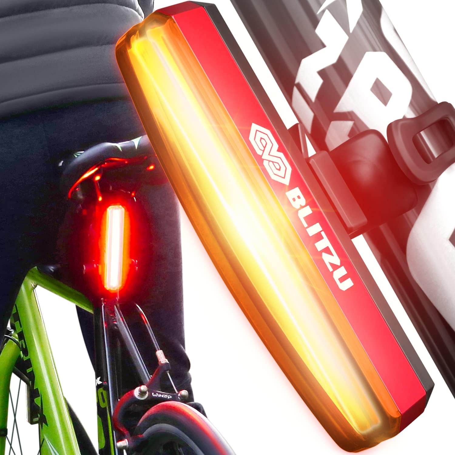 Cyborg 200T Bike Lights Taillight USB-C Rechargeable LED Rear Bicycle Light for Night Riding, Cycling Safety Reflector Accessories, Powerful Back Light for Men, Women, Kids