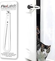 Vista 11 de FlexLatch Pestillo de puerta para gatos - Pestillo de puerta para gatos extragrande, alternativa a la puerta de gato, se instala rápidamente, correa
