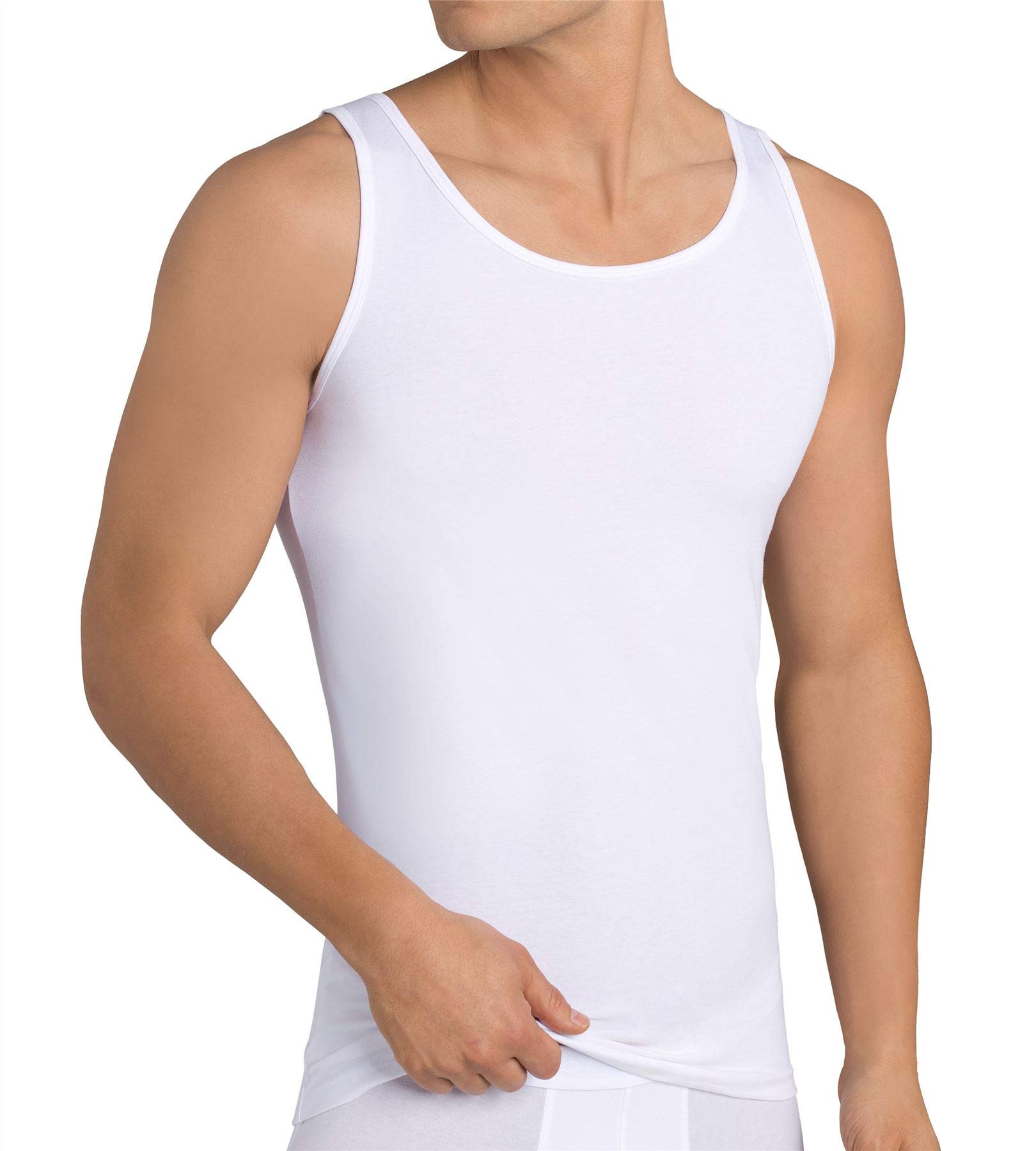 Sloggi 2 Pezzi Mens Cotone Naturale 24/7 Sh 02 Gilet Nero o Bianco Small-2XL