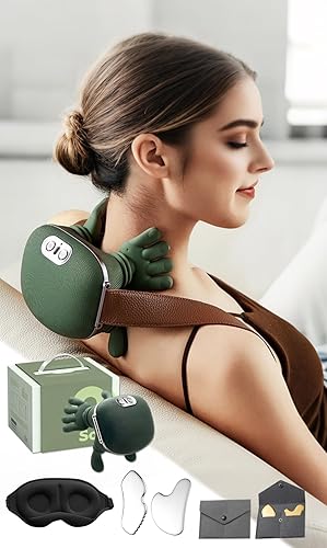 Masajeador inalámbrico 4D CerviFlex Alivio de tejido profundo Shiatsu con calor, masaje eléctrico Shiatsu de tejido biónico 2026, ajuste de modos