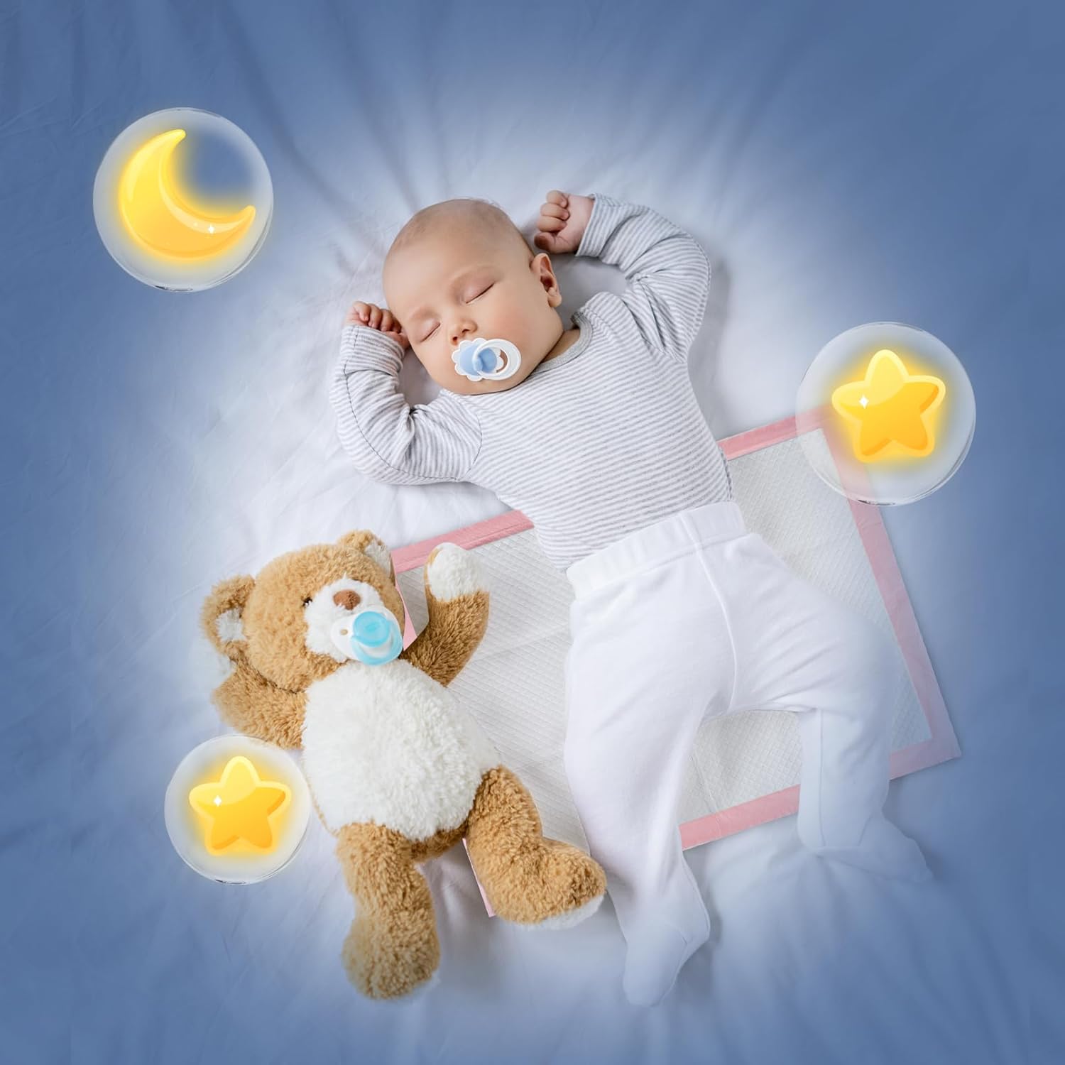 100 Pack Disposable Changing Pads for Baby,13x17In Baby Disposable Underpads,Waterproof Diaper Changing Pad,Ultra Absorbent,Breathable Leakproof Underpads Bed Table Protector Mat