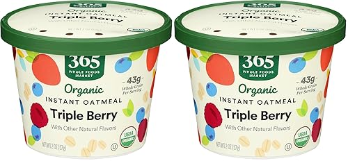 Miniatura 7 de 365 by Whole Foods Market, Avena Triple Berry Instant Organic Single, 2 onzas