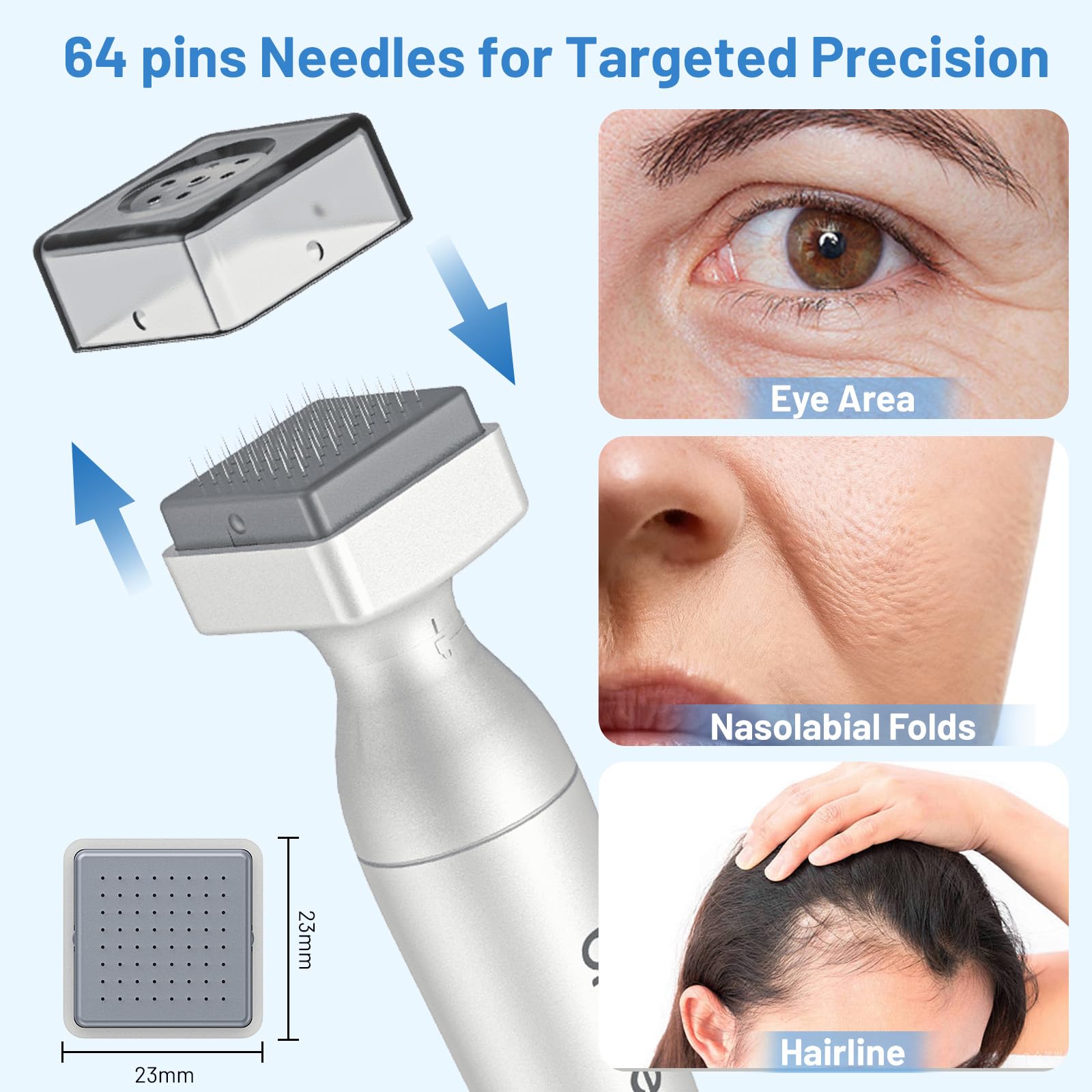 Dr. Pen 2026 Ultima Bio 4 Microneedling Derma Stamp Profesional – Sistema Dual con 120 y 64 Agujas de Titanio, Ajustable 0-3mm, Derma Stamp para Crecimiento de Pelo, Barba y Anti-Aging, Absorción +60%
