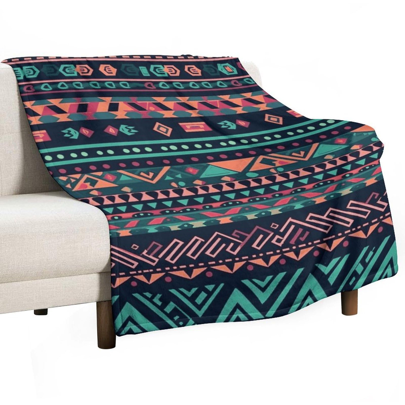 Couverture en flanelle douce colorée pour créer un nid douillet et chaleureux dans votre salon