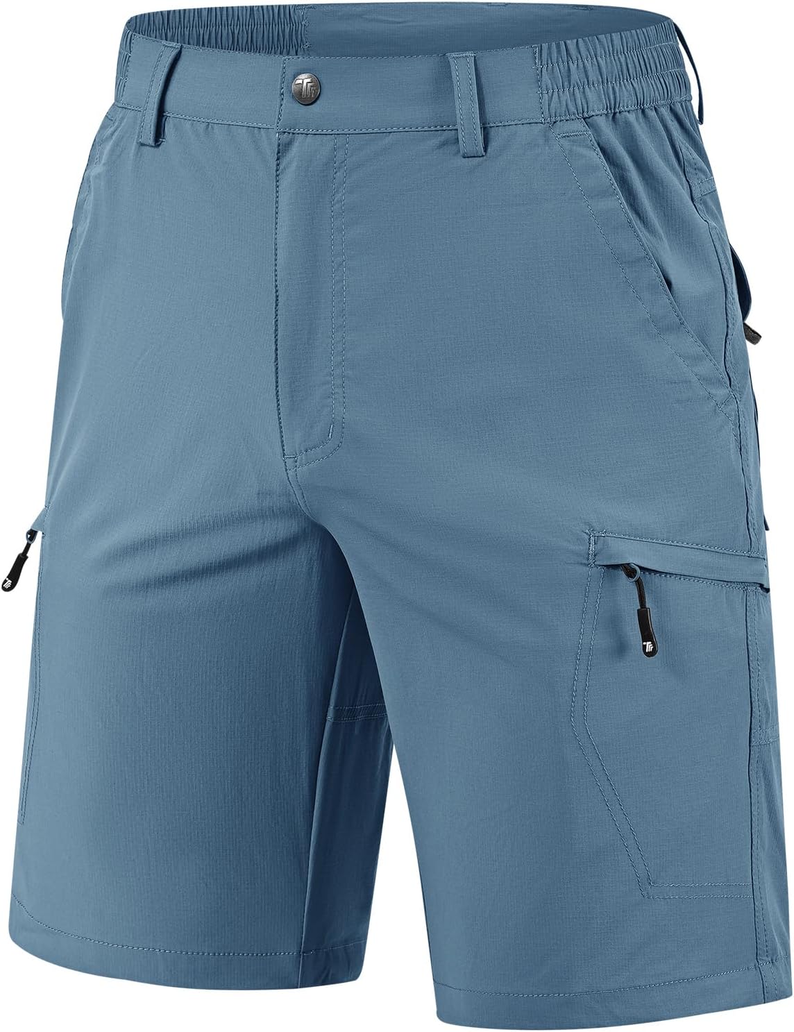 TBMPOY Men's Cargo Hiking Shorts 9" Water Resistant Lightweight Quick Dry Work Short for Outdoor Fishing Golf 6 Pockets
