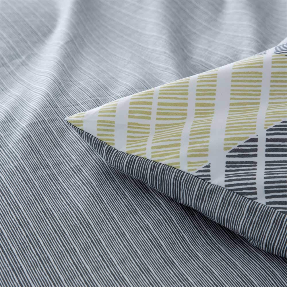 COTTON ARTean Funda Nórdica Reversible Cama 200 RODILES gris microfibra cepillada Funda edredón 280x240 + 2 fundas almohada Cierre con Botones.
