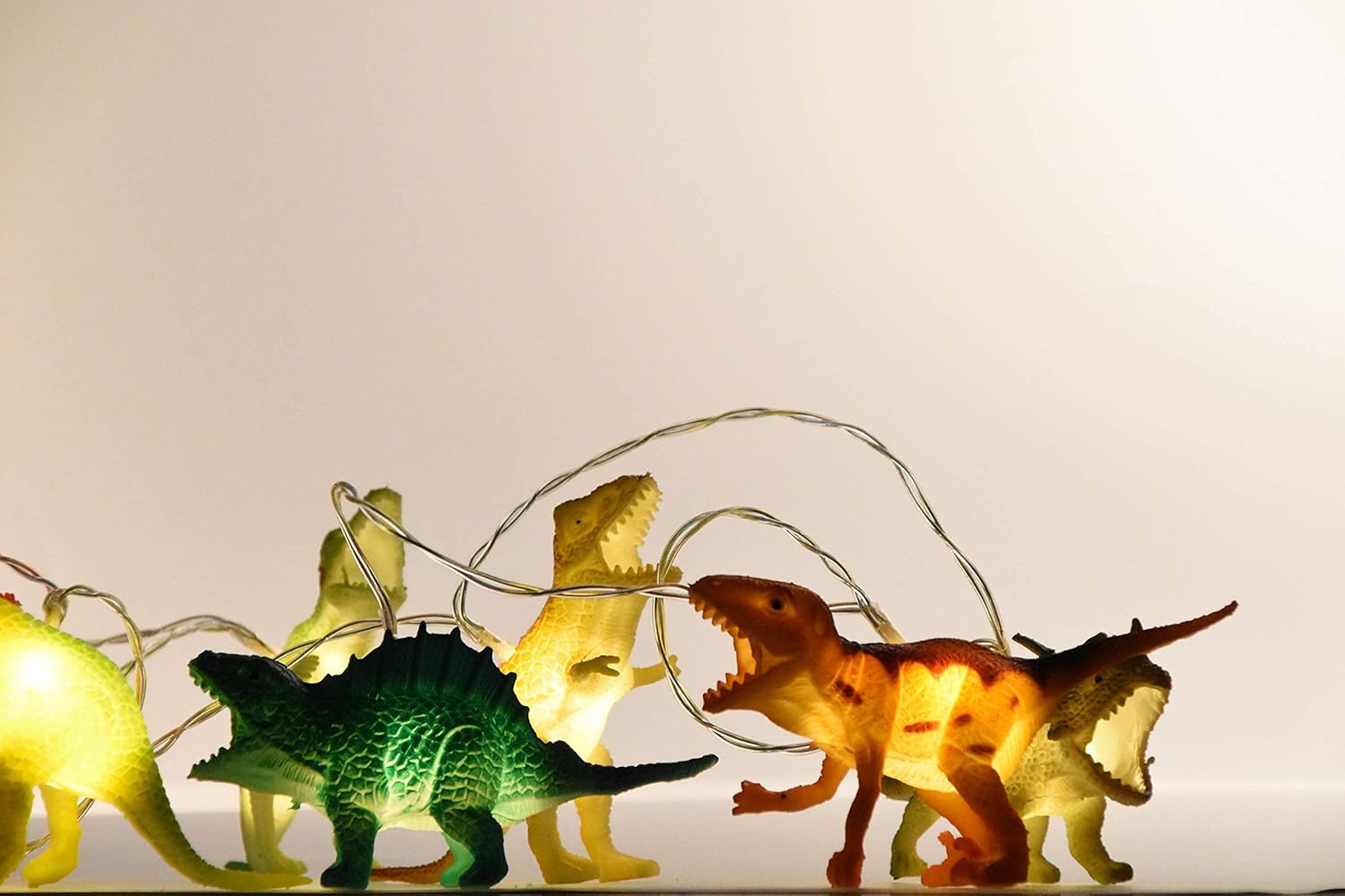 YEAMAR Dinosaur String Lights, 8LED 5.6FT Battery Operated