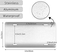 Vista 6 de Placa de matrícula delantera de aluminio con bandera estadounidense de águila calva, placas de matrícula decorativas, divertida placa de metal