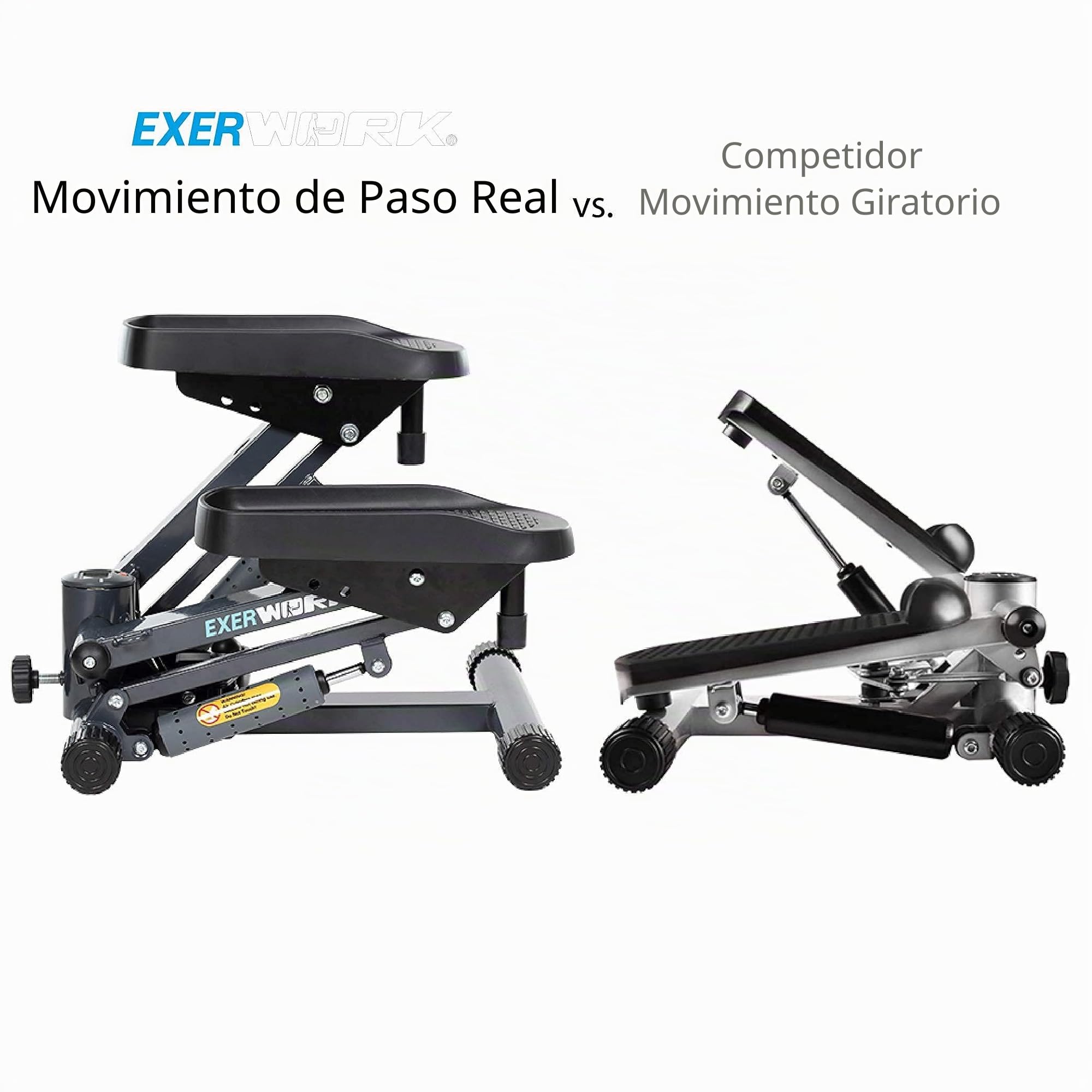 Exerpeutic EXERWORK 850 - Mini Paso a Paso Con Bluetooth Smart Cloud Fitness de Capacidad Extendida, Altura Ajustable, Aplicación Gratuita y Ajuste de Objetivos de Entrenamiento