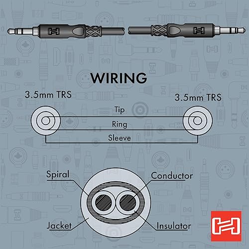 Miniatura 5 de Hosa CMM-115 0.138 in TRS a 0.138 in TRS Cable de interconexión estéreo TRS, 15 pies