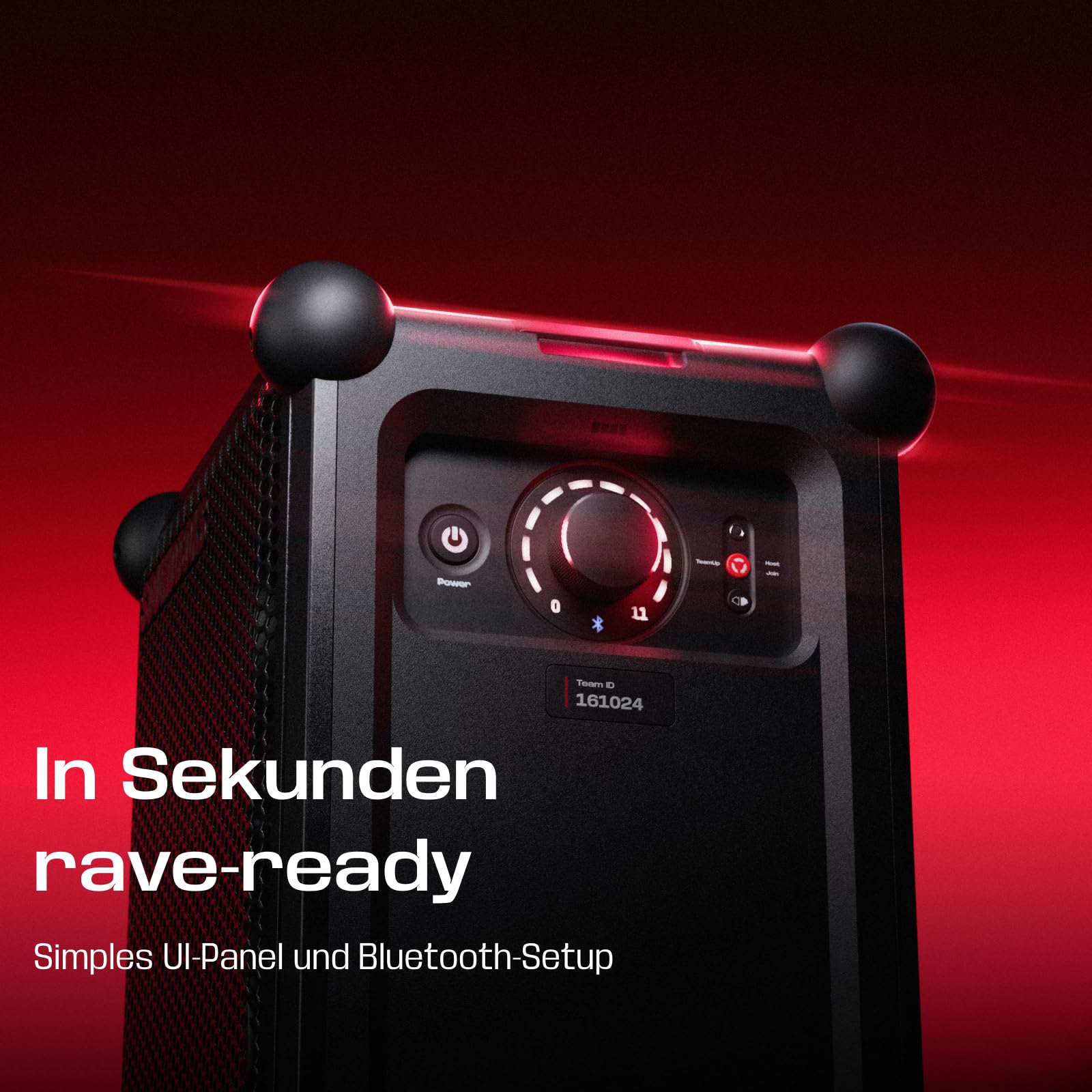 SOUNDBOKS Mix – Tragbarer Bluetooth-Lautsprecher – Robust & Wetterfest (IP65) – USB-C Akku – Extrem Laut – 121dB – Indoor & Outdoor Speaker – 40 Stunden Laufzeit – (Schwarz)