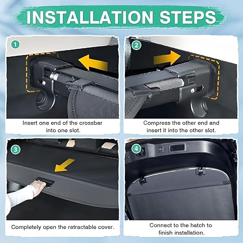 Miniatura 6 de Powerty Cubierta de carga para Mazda CX-5 2013-2016 Cubierta de seguridad para maletero retráctil Pantalla de blindaje CX5 Accesorios Cubierta