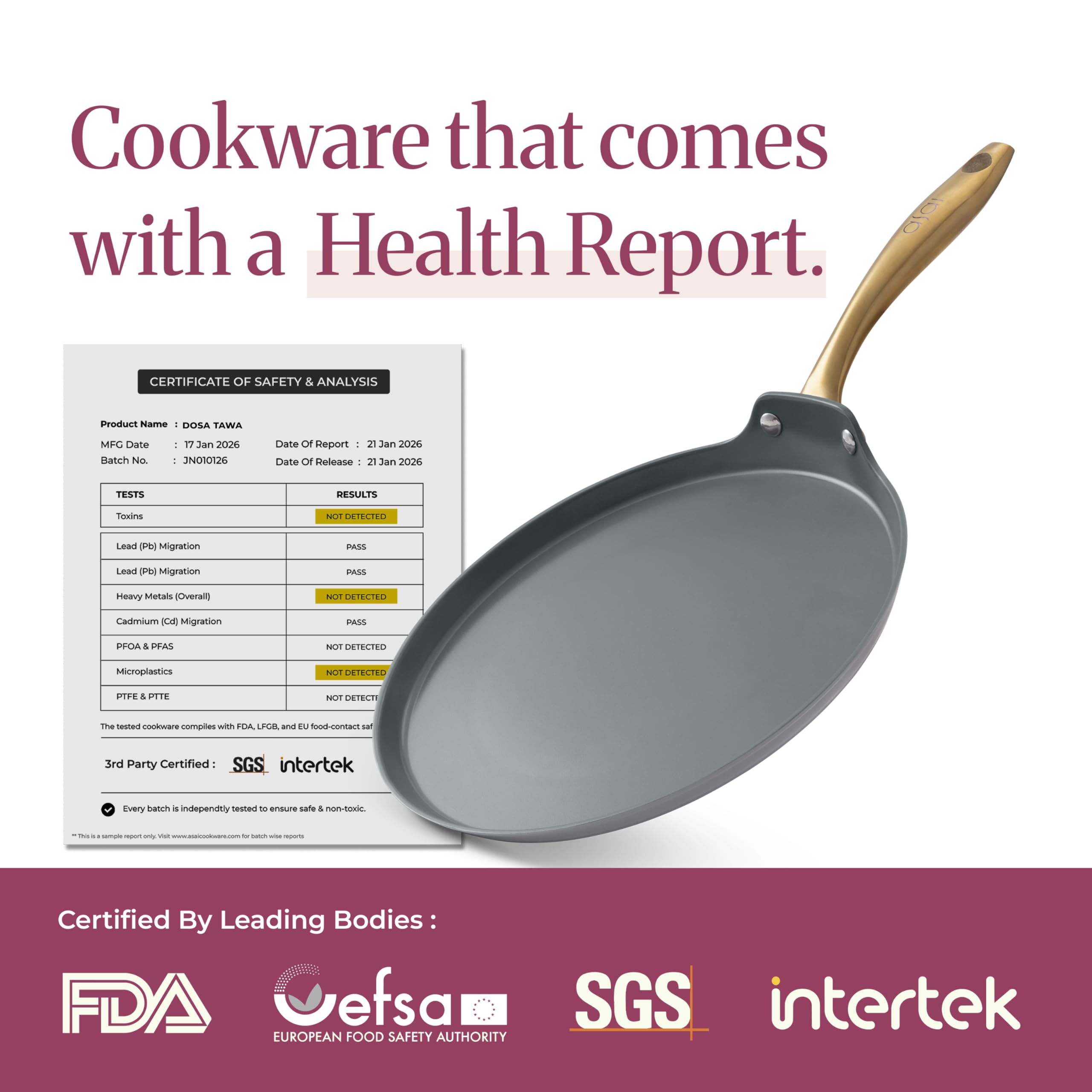 Asai Ceramic Dosa Tawa - Non Stick & Lightweight -7