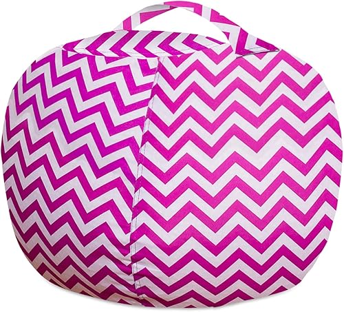 Miniatura 186 de Posh Stuffable - Sillón puff con almacenamiento para niños, contenedor de animales de peluche, organizador de juguetes de niños Lienzo Burbujas Azul