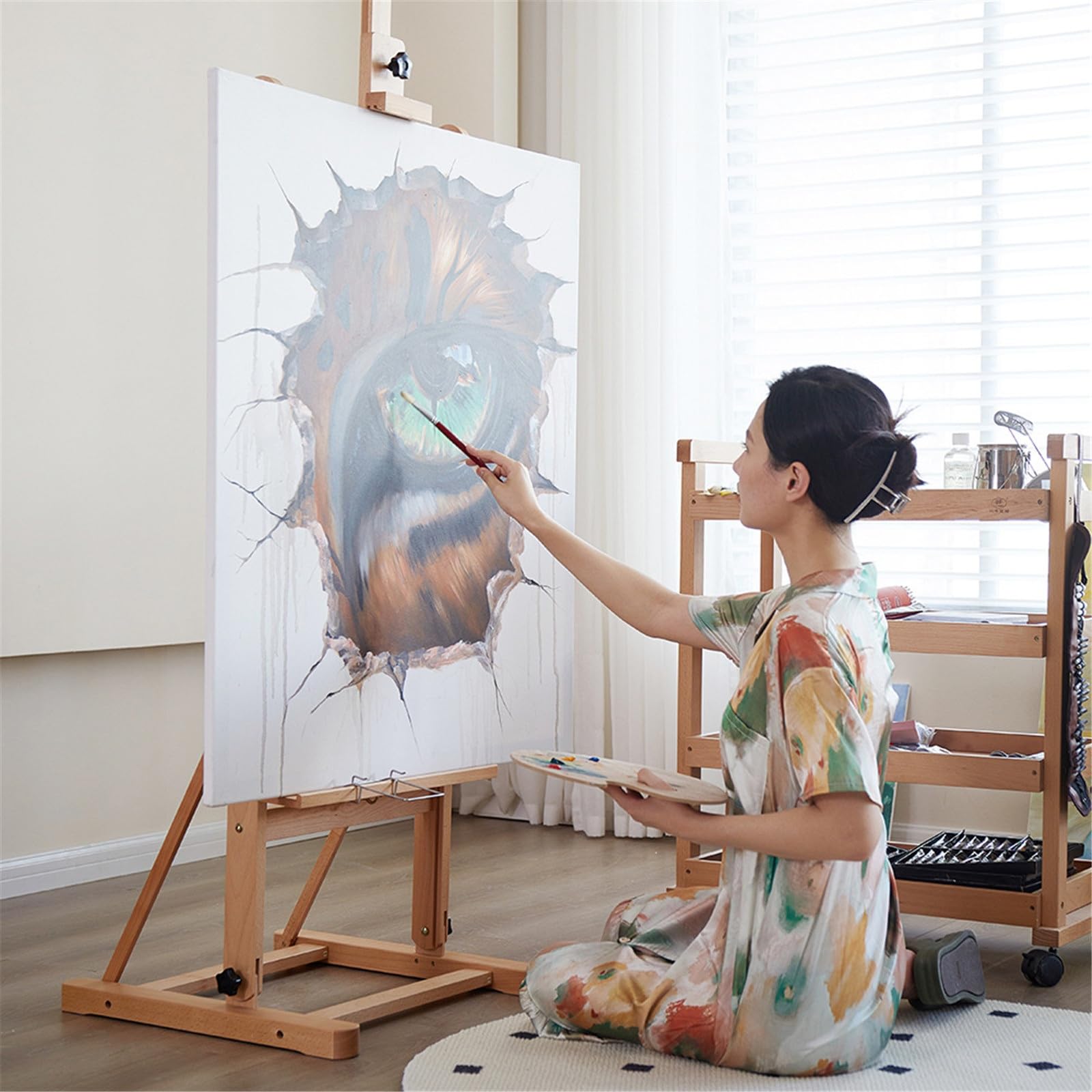 Amazon.co.jp: イーゼル 画架 絵画や描画用の木製ブラケット