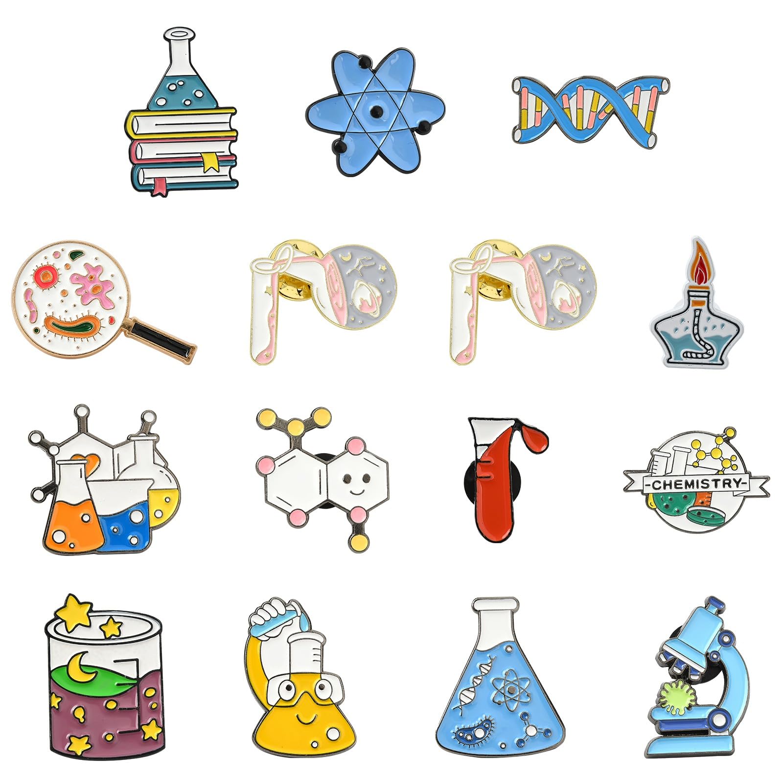 Themed Brooch Pin Badges Set Clothing Backpack Lapel Pins for Sweater Scarft Cardigan Jeans Hat Bags Crafts Decorative