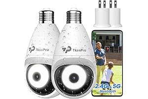 3K Light Bulb Security Camera Wireless Outdoor for Home Security