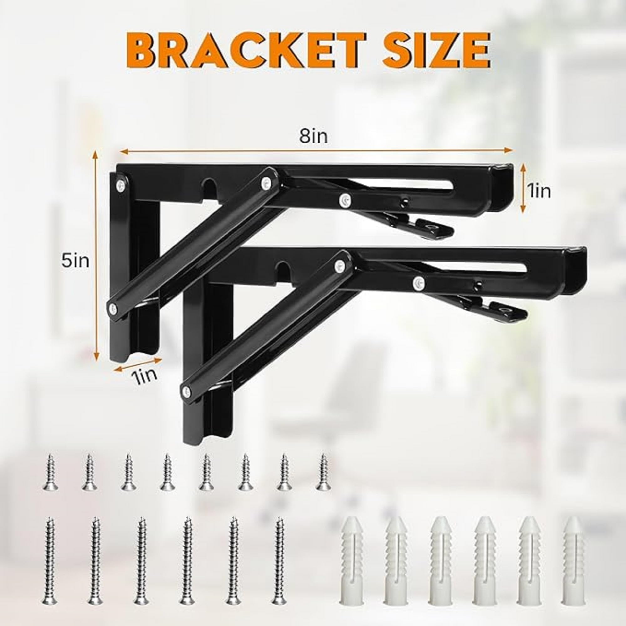 Foldable Wall Shelf Brackets - Space Saving! -2