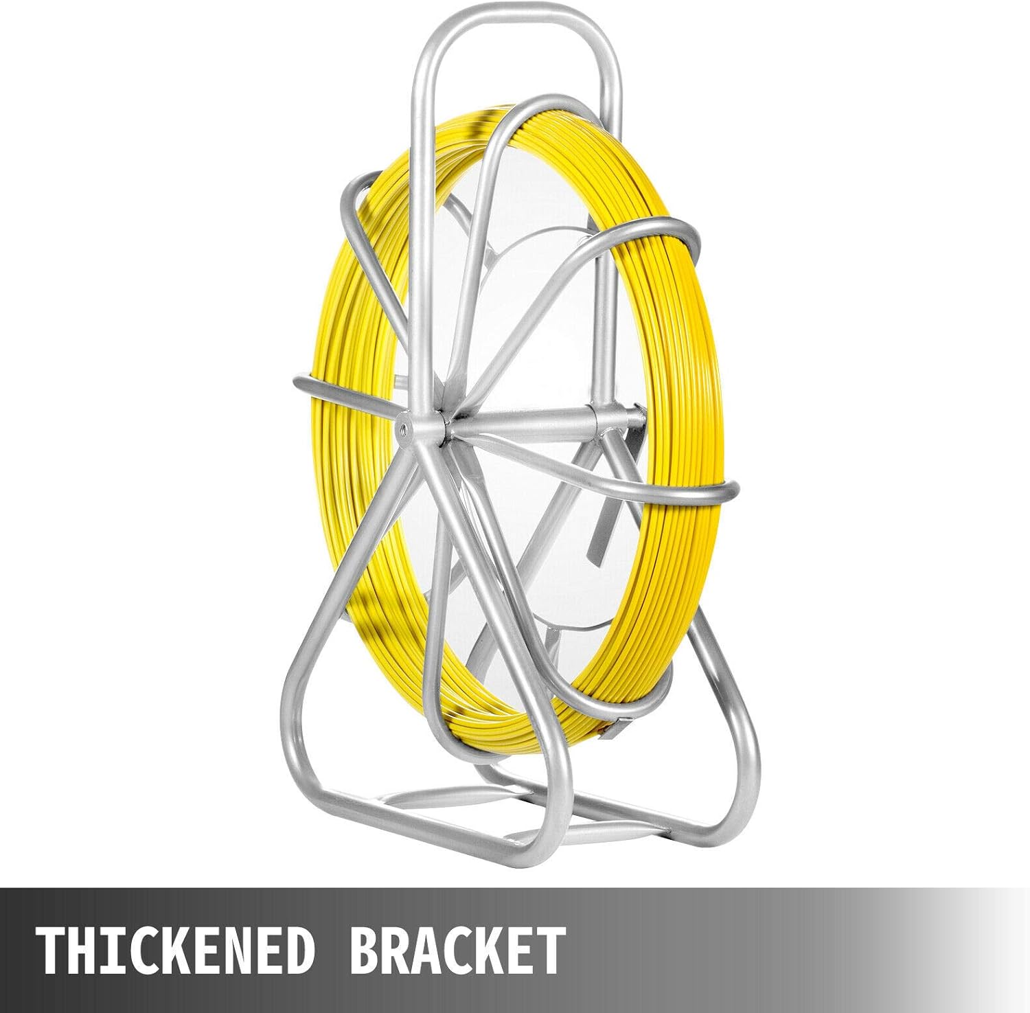 Onе-Dау Sаlе: Uр tо 40% оƒƒ Happybuy Fish Tape Fiberglass 6MM 425FT, Duct Rodder Fish Tape Puller Fiberglass Wire Cable Running with Cage and Wheel Stand,Durable Steel Reel Stand,Fish Tape Min Bending Radius 12 inch/300 mm