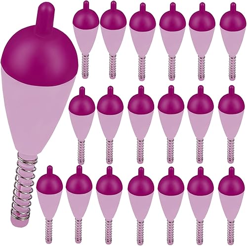 QualyQualy Flotadores de pesca de 20 piezas de flotadores de plástico ABS duro con bobinas de pesca ovaladas para Crappie Panfish Walleyes Bobbers