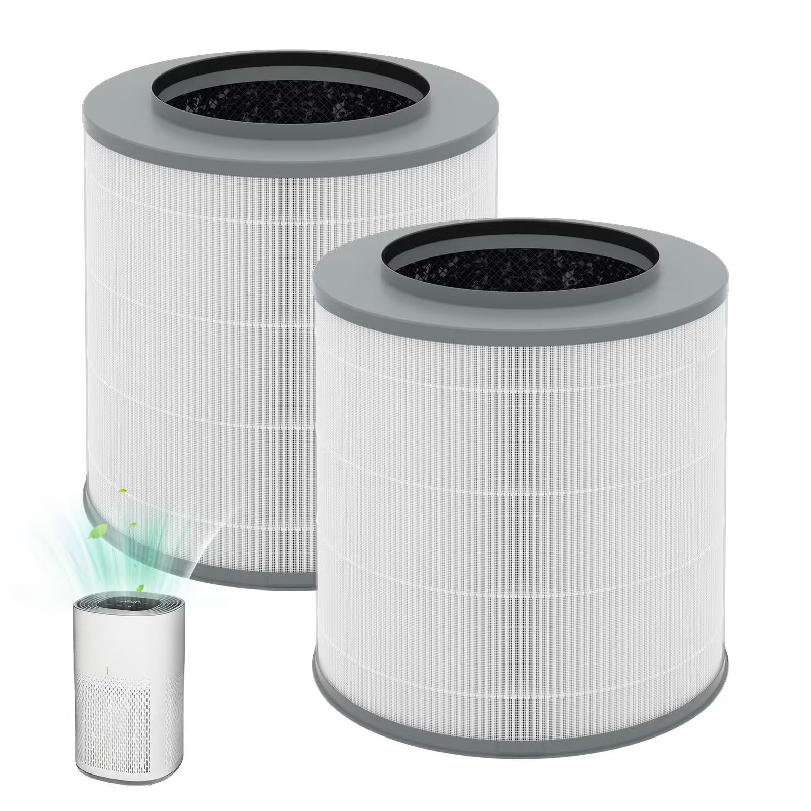 12030 HEPA Filter for Clorox Air Pu-rifier 11030 & 11031, Part No. #12030, 3-in-1 H13 True HEPA Filter, Medium Room up to 1,000 Sq. Ft., 2 Pack