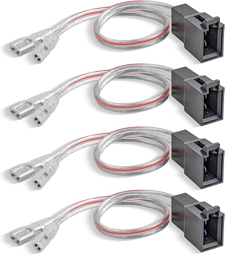 NuIth Speaker Wiring Connector Harness Fits for Volkswagen 1993-2004/Audi 1994-2001/Porsche 1988-2005 Aftermarket Car Door Speaker Cable Plug