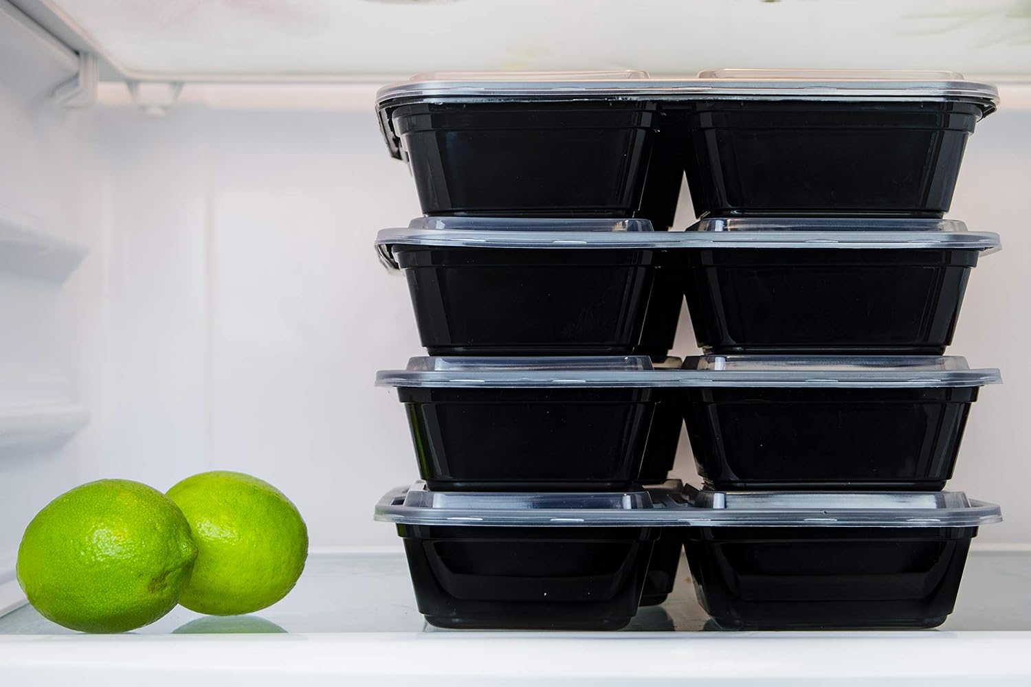 24 Pack of 32 Ounce Lunch To Go Containers, 3 Compartment Healthy Meal Prep Food Storage Container with Lids, BPA Free, Microwavable, Reusable, Portion Control Bento Boxes, by FreshSnaps