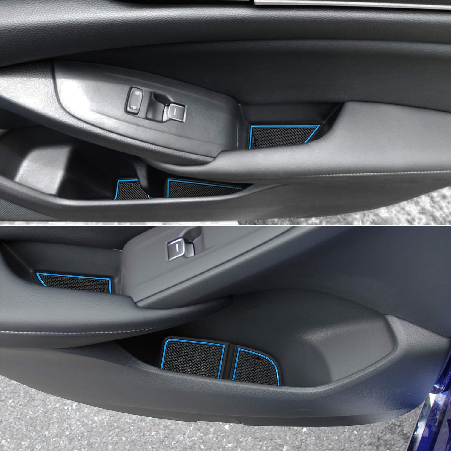 auovo 17pcs Anti-dust Mats for Honda Accord Accessories 2018 2019 2020 2021 2022 Interior Car Cup Holder Inserts,Center Console Liner,Door Pocket Liner Mat(Blue)