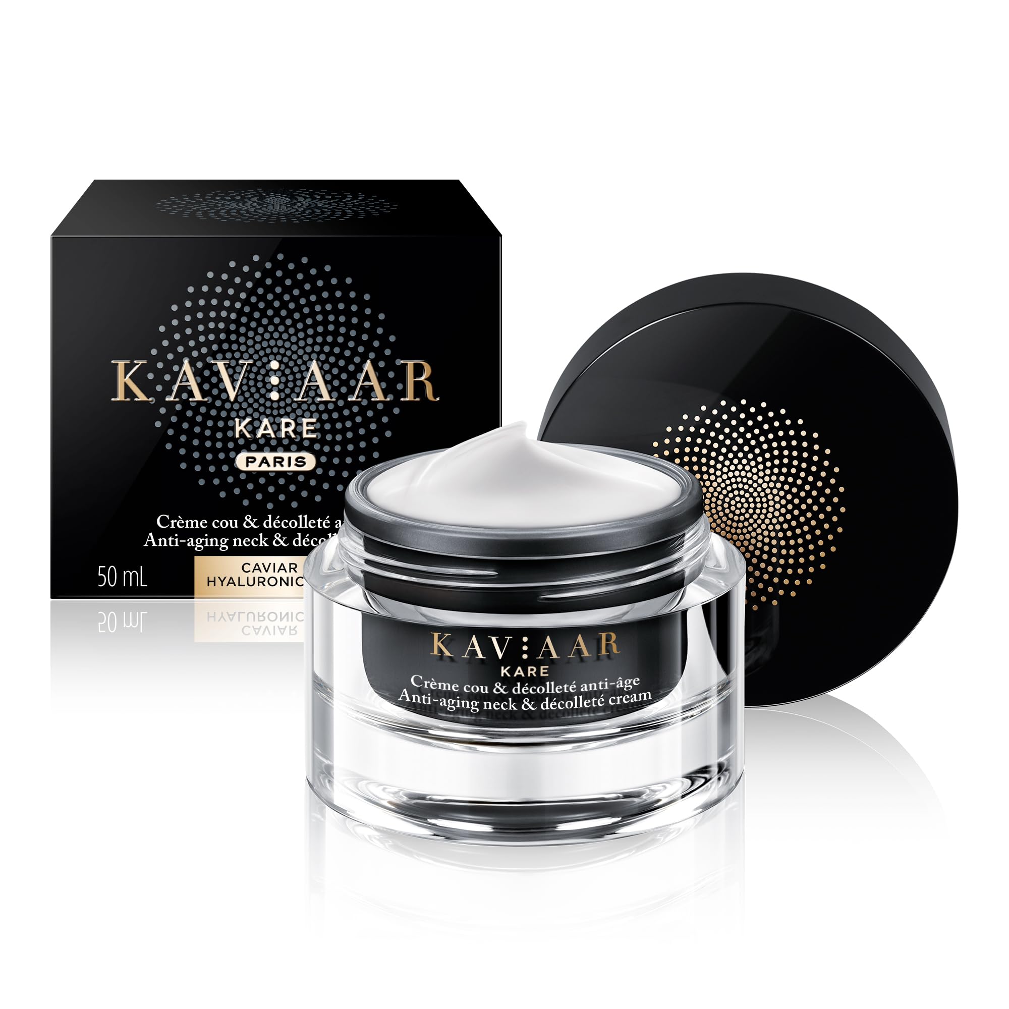 Anti-Aging Creme für Hals & Dekolleté - Kaviar + Hyaluronsäure - 50 ml