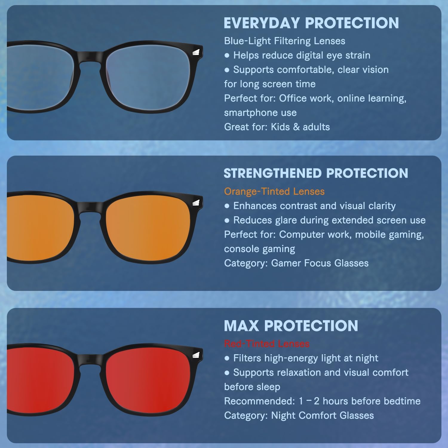 CHEERS DEVICES Red Light Glasses Red Lens Blue Blockers Glasses for Men, Gaming Blue Light Blocking Glasses for Gaming - Image 7