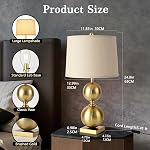 Ziqqeelam 24.8" Gold Tall Table Lamp, Contemporary Table Lamps Single for Living Room, Gold Vase Table Lamp, Modern Buffet Table Lamp Single for Bedroom Bedside, End Table Lamp, Entry Way