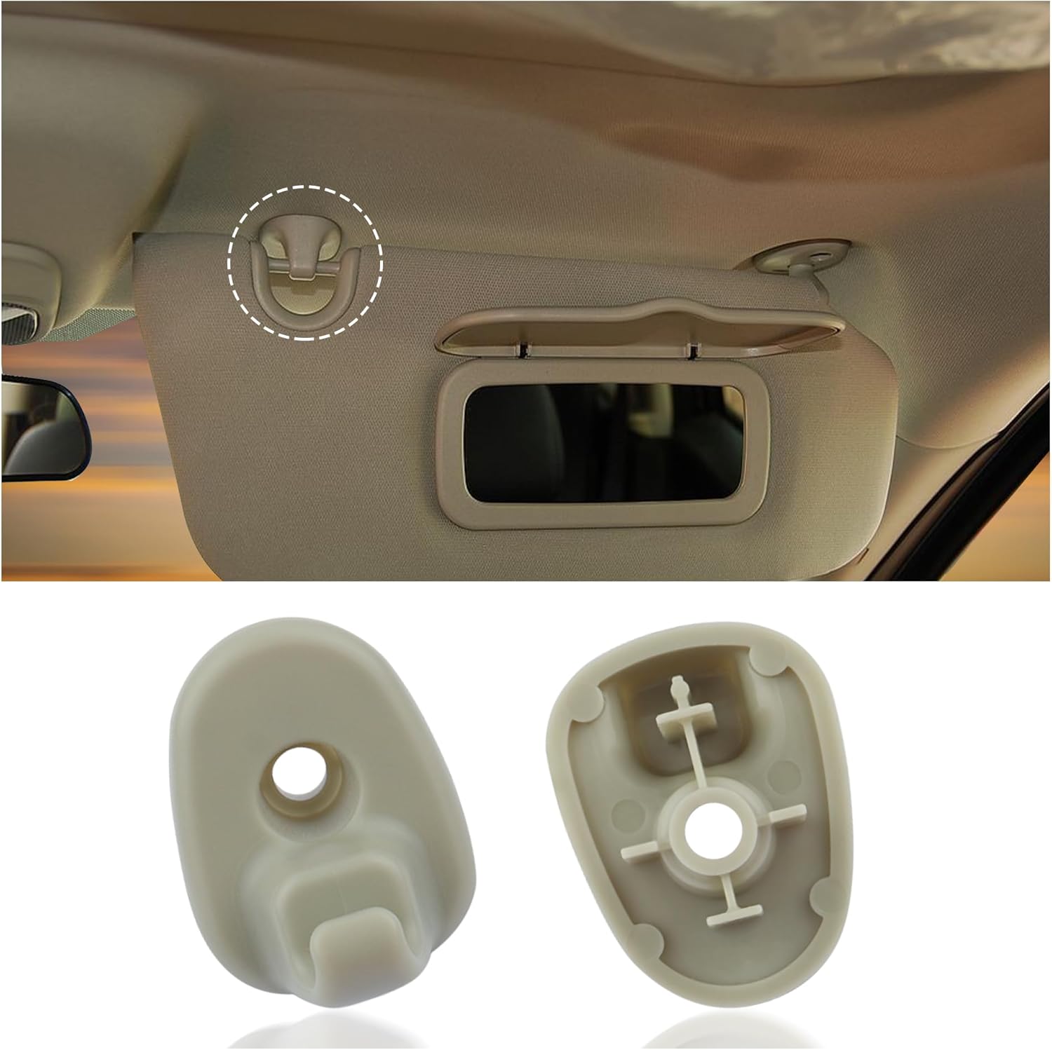 SSNNUU 2PCS Sun Visor Clips for Cars,Car Interior
