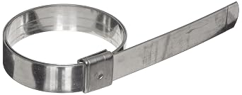 Dixon KS18 Stainless Steel Universal Preformed Band Clamp, 5/8" Band Width, 4-1/2" ID Pack of 25