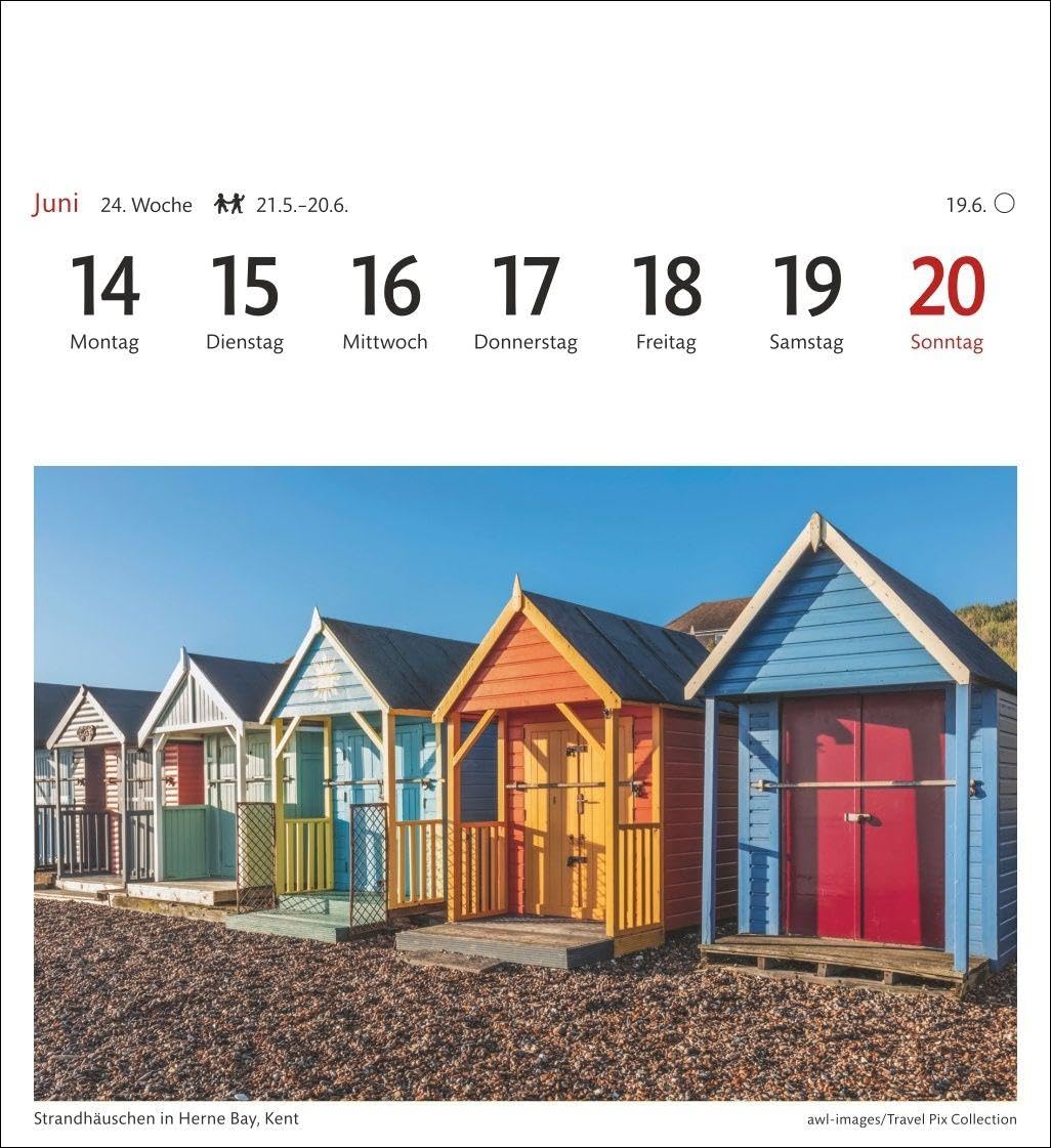 England Sehnsuchtskalender 2027 - Wochenkalender mit 53 Postkarten: Fernweh in einem Foto-Kalender zum Aufstellen. Die schönsten Landschaften Englands ... in einem Tischkalender. Auch zum Aufhängen
