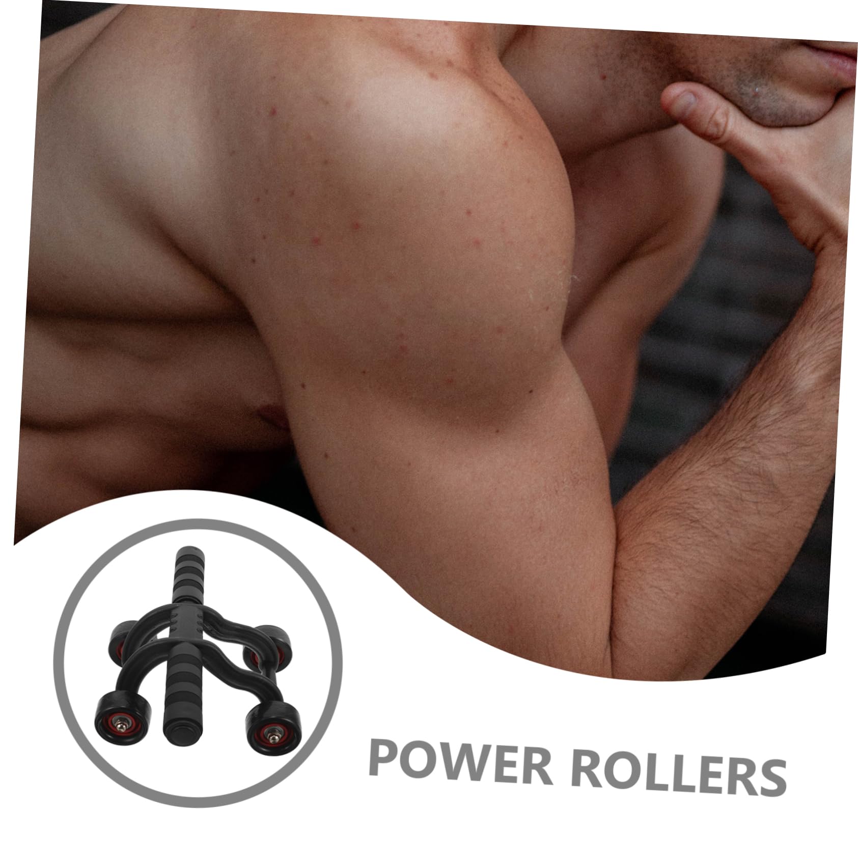 POPETPOP 1pezzi Ruota Addominale Fitness Con Maniglie Antiscivolo Esercitatore Per Addominali e Gambe Attrezzatura Per Palestra Casa Di Peso Per Allenamento Uomo e Donna