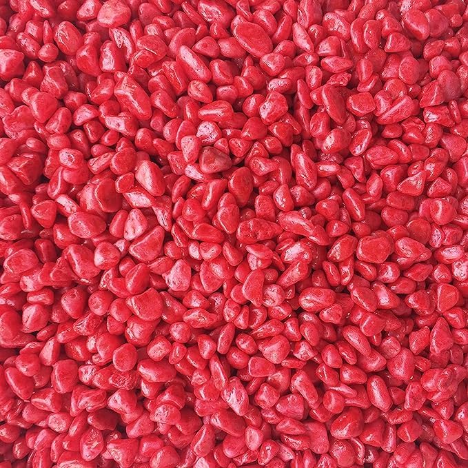 Image of Decorative Pebble Stones,for Garden /Lawn /Aquarium Decoration Glossy Stones for Home Decorative (6 kg, Red)