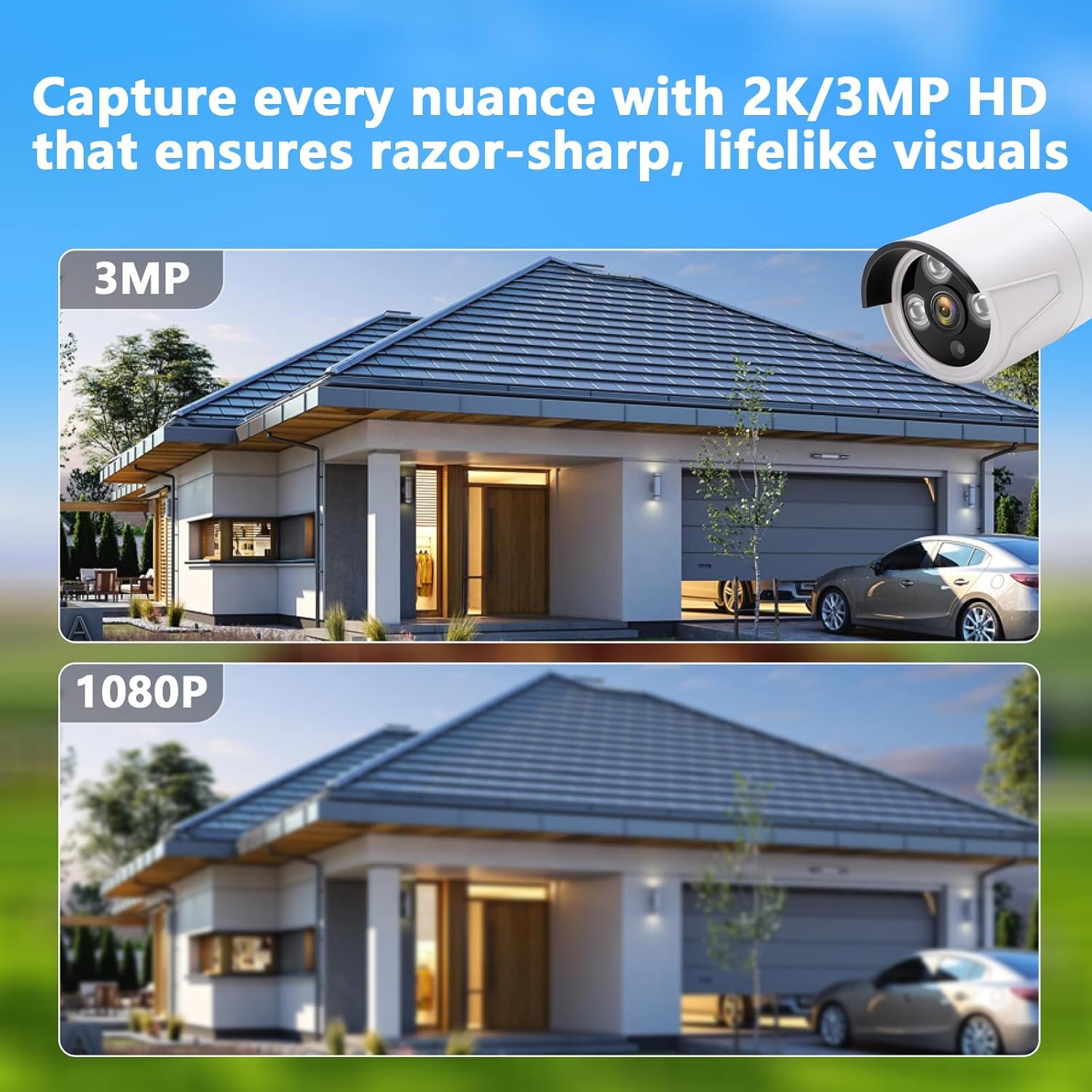 3MP Wireless Security Camera System – 6 Wi-Fi Bullet Cams + 10CH NVR, 15m IR Night Vision, IP66 Weatherproof, H.265, Plug-and-Play Indoor/Outdoor Surveillance, Mobile Alerts, Dual Storage