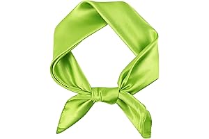 Chic and Vibrant: Bright Green Neckerchief Square Scarf