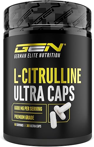 L-Citrullina Ultra Caps - 365 capsule - Alto dosaggio con 1100 mg per Capsula - L-Citrullina DL-malato 2:1 da fermentazione vegetale - Aminoacido premium Generico - integratore