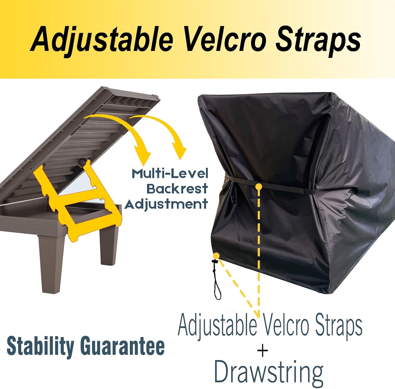 Waterproof Lounge Chair Cover, Heavy Duty Outdoor Chaise Lounge Cover, Patio Furniture Covers, Anti-UV, Dust-Proof, Strong Fixation Patio Lounge Chair Cover (78Lx32Wx35H inch Black 1Pack) : Patio, Lawn & Garden