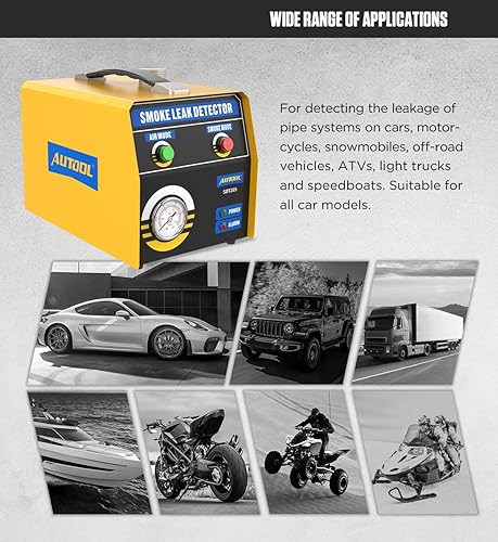Miniatura 4 de Detector de fugas de humo, probador de diagnóstico de fugas de combustible automotriz de 2 modos, probador de fugas del sistema de tubería de